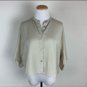 Aritzia Babaton Button Down Top Cream